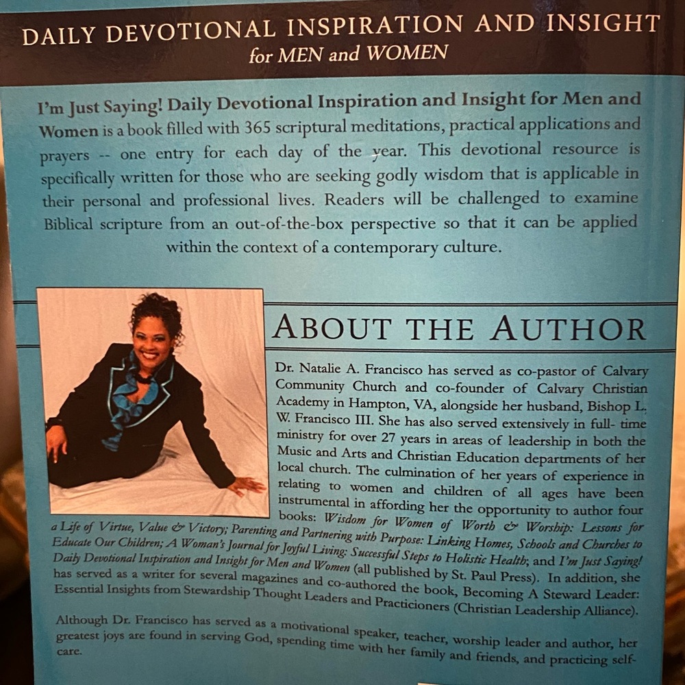 I’m Just SAYING! Daily Devotional Inspiration & Insight for Men & Women (book) - Picture 8 of 12